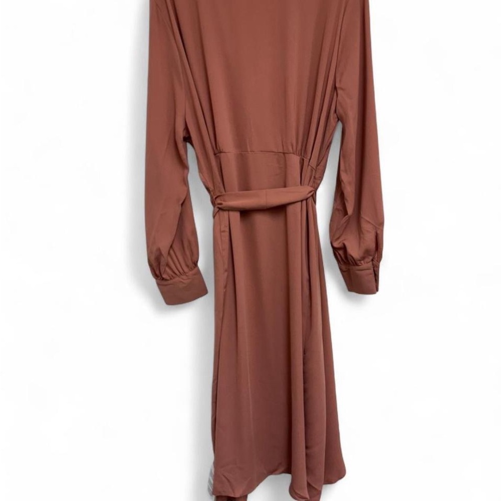 ASOS Rust Wrap-Front Maxi Dress - Picture 3 of 4